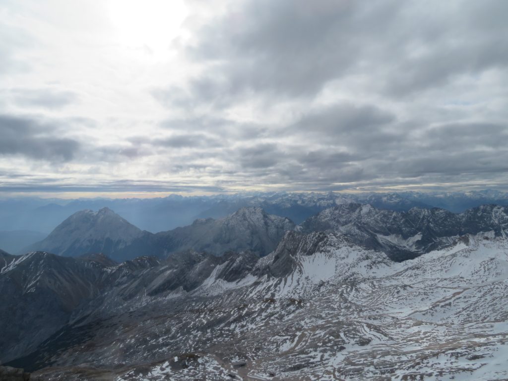 Looking south across the Alps