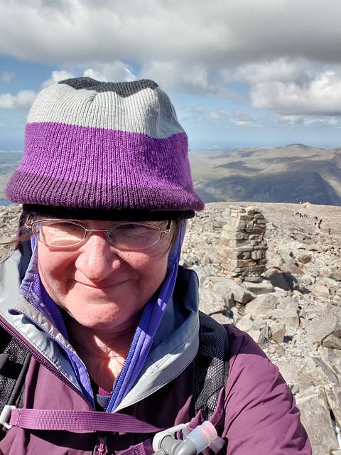 a picture of me, with Scafell Pike trip point behind