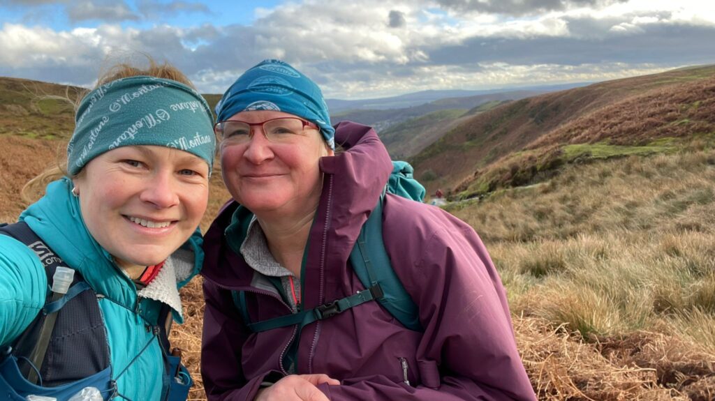 Selfie of Anne and me on the Shropshire Hills